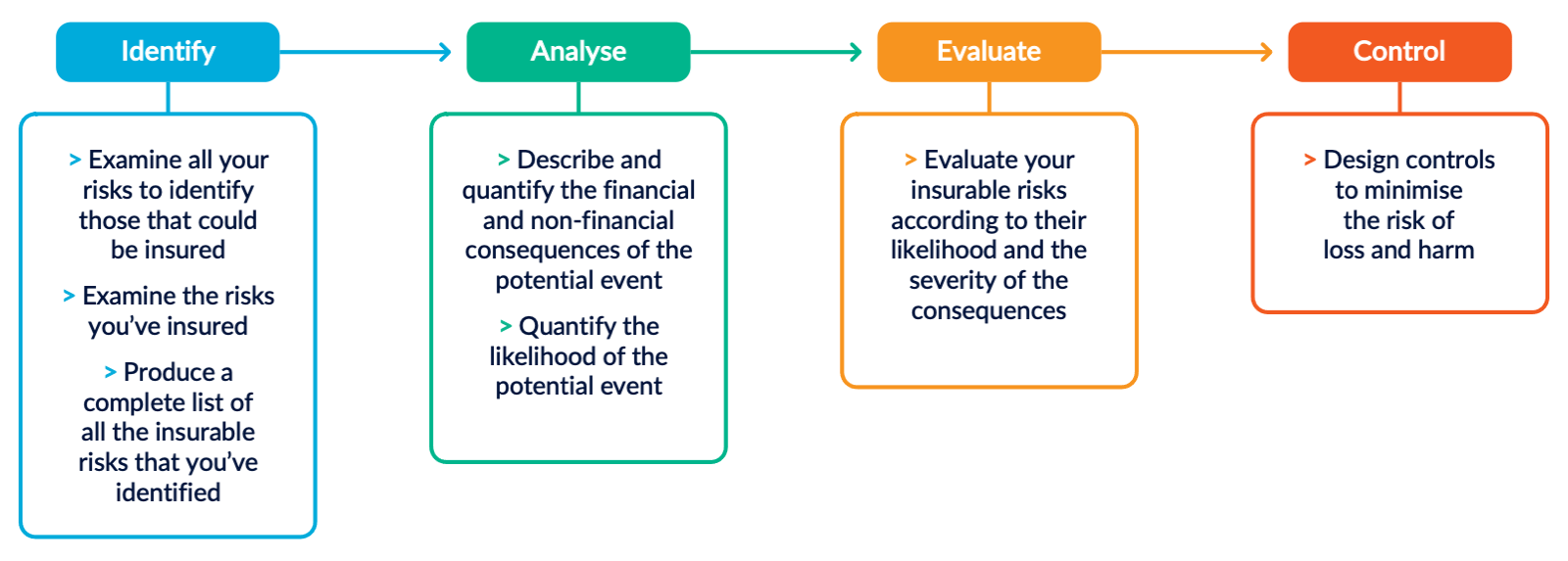 Identify Analyse Evaluate Control graphic