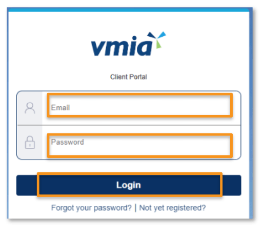 Enter your username and password and ​click ‘login'.