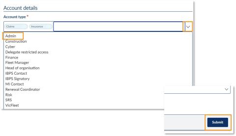 How do I assign admin permissions to an existing contact - illustration 03
