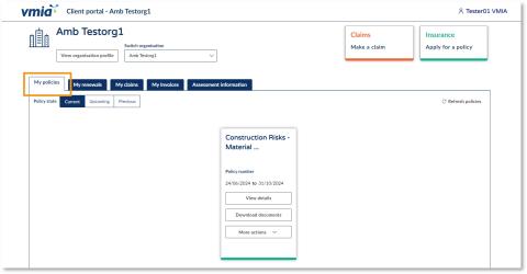 How do I view my policy and download documents illustration 01