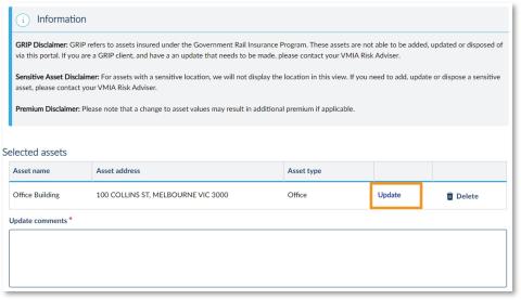 How do I update the asset register online - illustration 13