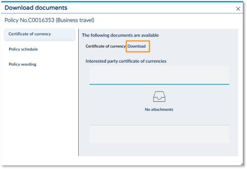 How do I view my policy and download documents illustration 05