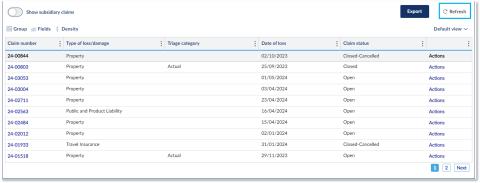 How do I filter ‘My claims’ and save different ‘My claims’ views - illustration 09